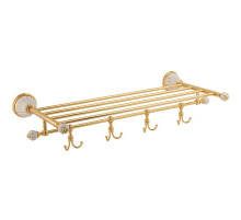 Полка для полотенец Migliore Olivia 17527 Золото Белый