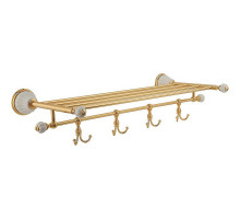 Полка для полотенец Migliore Olivia 17465 Золото Белый