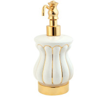 Дозатор для жидкого мыла Migliore Olivia 17514 Золото Белый
