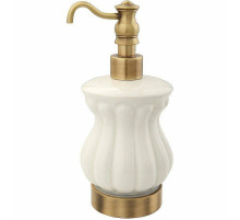 Дозатор для жидкого мыла Migliore Olivia 17421 Бронза Белый