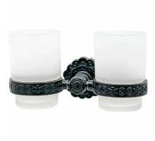 Стакан для зубных щеток Milacio Villena MC.904.BBR двойной Черная бронза