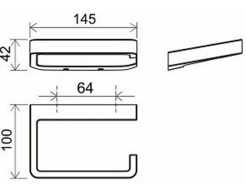 Приобрести Держатель туалетной бумаги Ravak 10° X07P565 Черный матовый в магазине сантехники Santeh-Crystal.ru