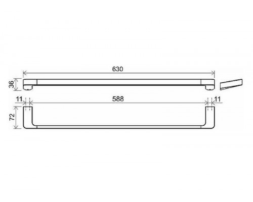 Заказать Полотенцедержатель Ravak 10° X07P561 Черный матовый в магазине сантехники Santeh-Crystal.ru