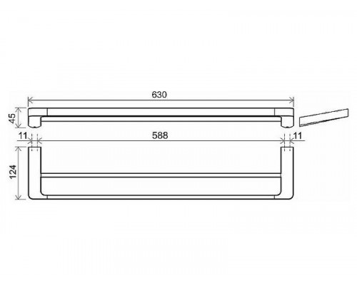Купить Полотенцедержатель Ravak 10° X07P562 двойной Черный матовый в магазине сантехники Santeh-Crystal.ru