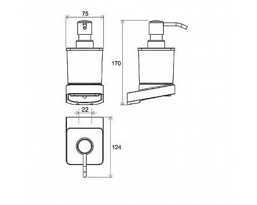 Заказать Дозатор для жидкого мыла Ravak 10° X07P323 Хром в магазине сантехники Santeh-Crystal.ru