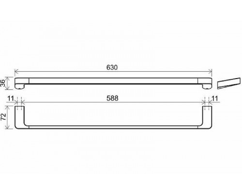 Купить Полотенцедержатель Ravak 10° X07P325 Хром в магазине сантехники Santeh-Crystal.ru