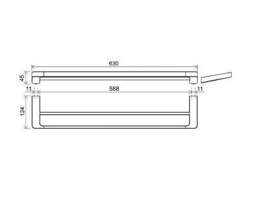Заказать Полотенцедержатель Ravak 10° X07P326 двойной Хром в магазине сантехники Santeh-Crystal.ru