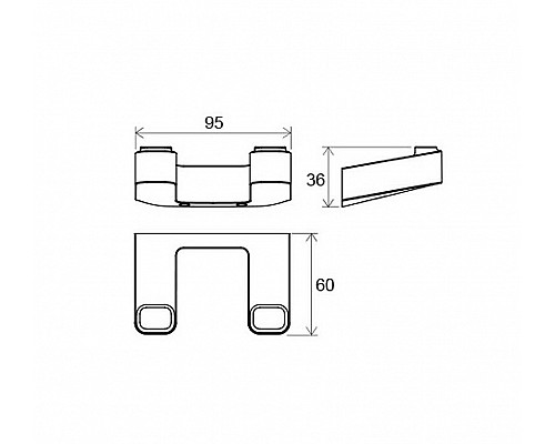 Купить Двойной крючок Ravak 10° X07P352 Хром в магазине сантехники Santeh-Crystal.ru