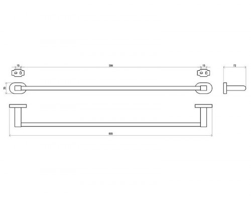 Приобрести Полотенцедержатель Ravak Chrome CR 310.00 X07P192 Хром в магазине сантехники Santeh-Crystal.ru