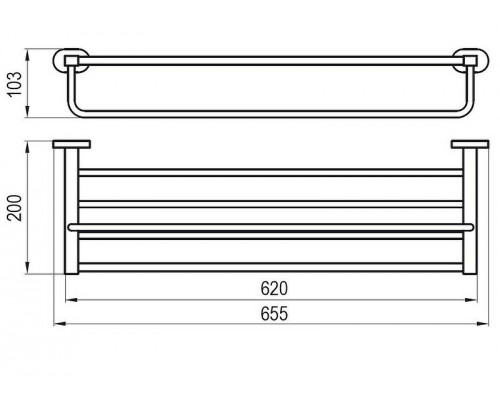 Приобрести Полка для полотенец Ravak Chrome X07P194 Хром в магазине сантехники Santeh-Crystal.ru