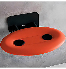Сиденье для душа Ravak Ovo P II Orange/Black B8F0000058 Прозрачно-оранжевое Черное