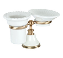 Стакан для зубных щеток с мыльницей TW Harmony TWHA141bi/br Бронза