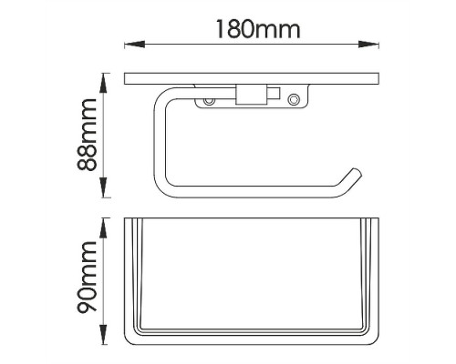 Купить Держатель туалетной бумаги WasserKRAFT K-1325 Хром в магазине сантехники Santeh-Crystal.ru