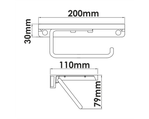 Купить Держатель туалетной бумаги WasserKRAFT K-1425 Хром в магазине сантехники Santeh-Crystal.ru