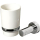 Заказать Стакан для зубных щеток WasserKRAFT K-28228 Хром Белый в магазине сантехники Santeh-Crystal.ru