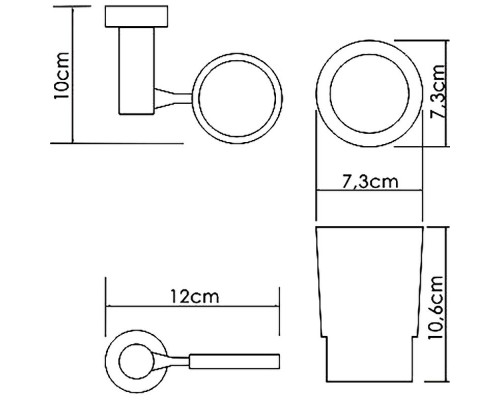 Заказать Стакан для зубных щеток WasserKRAFT K-28228 Хром Белый в магазине сантехники Santeh-Crystal.ru