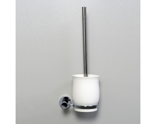 Приобрести Ершик для унитаза WasserKRAFT K-24227 Хром Белый в магазине сантехники Santeh-Crystal.ru