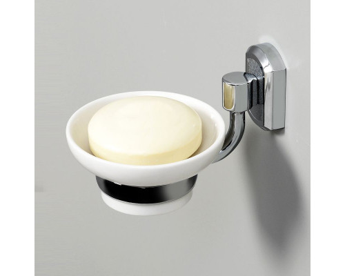 Приобрести Мыльница WasserKRAFT K-24129 Хром Белая в магазине сантехники Santeh-Crystal.ru