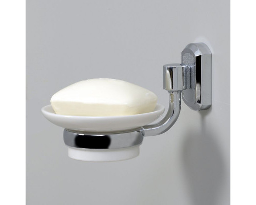 Приобрести Мыльница WasserKRAFT K-28129 Хром Белая в магазине сантехники Santeh-Crystal.ru