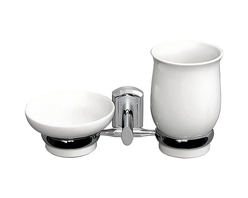 Santeh-Crystal.ru: Стакан для зубных щеток с мыльницей WasserKRAFT K-24126 Хром Белый Заказать Стакан для зубных щеток с мыльницей WasserKRAFT K-24126 Хром Белый в магазине сантехники Santeh-Crystal.ru