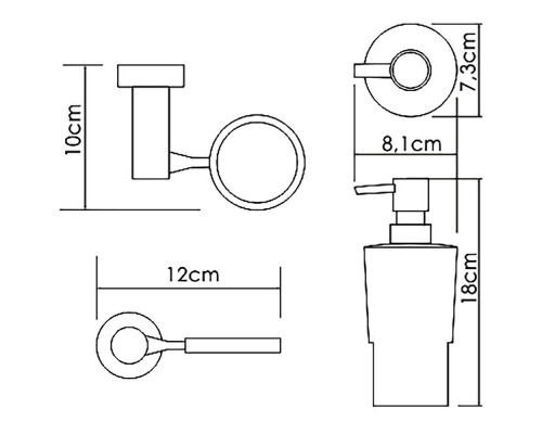 Купить Дозатор для жидкого мыла WasserKRAFT K-28299 Хром Белый в магазине сантехники Santeh-Crystal.ru