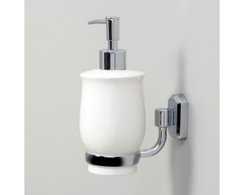 Купить Дозатор для жидкого мыла WasserKRAFT K-24199 Хром Белый в магазине сантехники Santeh-Crystal.ru