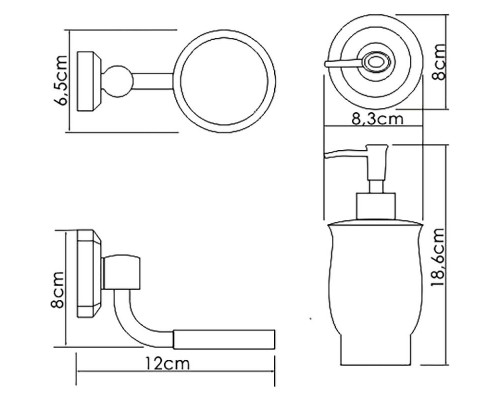 Купить Дозатор для жидкого мыла WasserKRAFT K-24199 Хром Белый в магазине сантехники Santeh-Crystal.ru