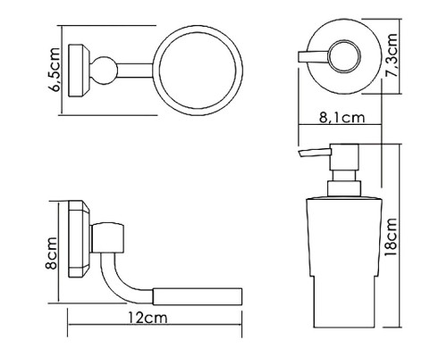 Приобрести Дозатор для жидкого мыла WasserKRAFT K-28199 Хром Белый в магазине сантехники Santeh-Crystal.ru