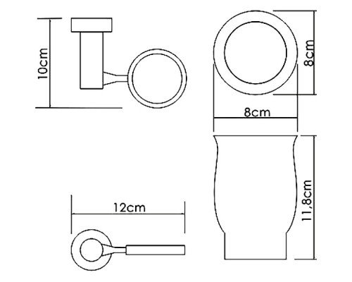 Приобрести Стакан для зубных щеток WasserKRAFT K-24128 Хром Белый в магазине сантехники Santeh-Crystal.ru