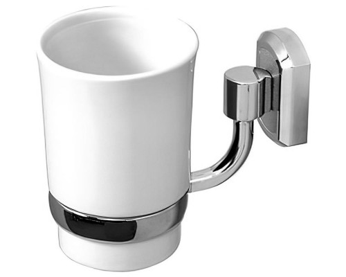 Заказать Стакан для зубных щеток WasserKRAFT K-28128 Хром Белый в магазине сантехники Santeh-Crystal.ru