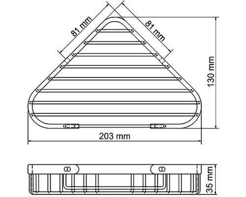 Приобрести Полка корзина WasserKRAFT K-733W угловая Белая в магазине сантехники Santeh-Crystal.ru