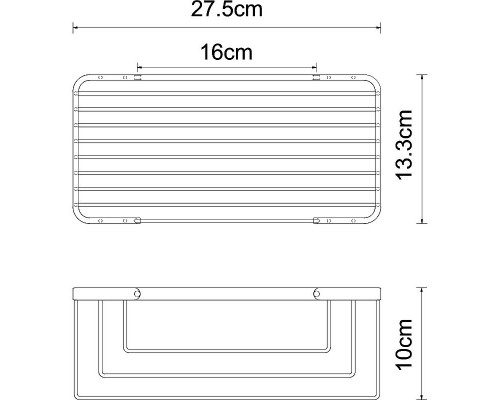 Купить Полка корзина WasserKRAFT K-711W Белая в магазине сантехники Santeh-Crystal.ru