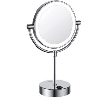 Косметическое зеркало WasserKRAFT K-1005 с подсветкой с увеличением Хром