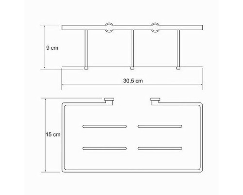 Приобрести Полка корзина WasserKRAFT K-511 Хром в магазине сантехники Santeh-Crystal.ru