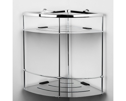 Купить Полка корзина WasserKRAFT K-522 угловая Хром в магазине сантехники Santeh-Crystal.ru