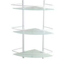 Стеклянная полка WasserKRAFT K-3133W угловая Белая