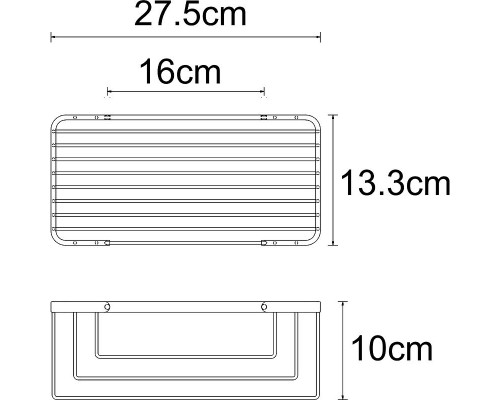 Заказать Полка корзина WasserKRAFT K-711N Никель в магазине сантехники Santeh-Crystal.ru