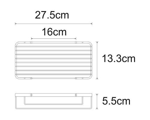Купить Полка корзина WasserKRAFT K-722B Черный в магазине сантехники Santeh-Crystal.ru