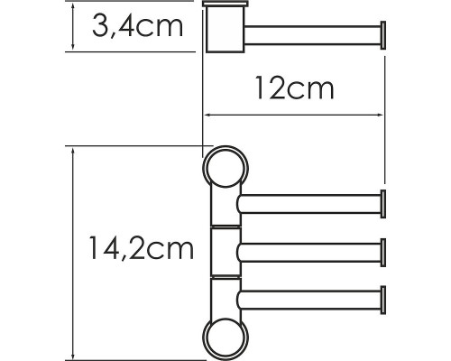 Приобрести Полотенцедержатель WasserKRAFT K-1053N поворотный Никель в магазине сантехники Santeh-Crystal.ru