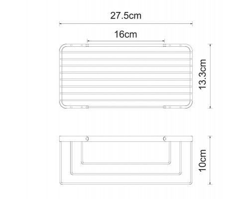 Заказать Полка корзина WasserKRAFT K-711 Хром в магазине сантехники Santeh-Crystal.ru