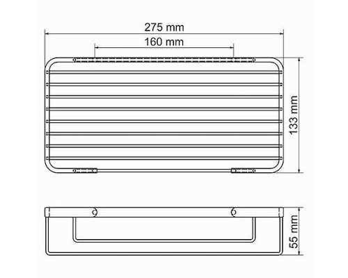 Купить Полка корзина WasserKRAFT K-722 Хром в магазине сантехники Santeh-Crystal.ru