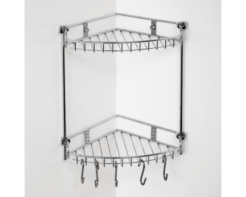 Заказать Полка корзина WasserKRAFT K-1222 угловая Хром в магазине сантехники Santeh-Crystal.ru