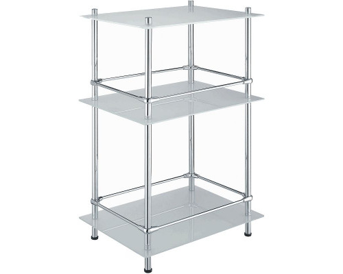 Купить Стеклянная полка WasserKRAFT K-4033 Хром в магазине сантехники Santeh-Crystal.ru