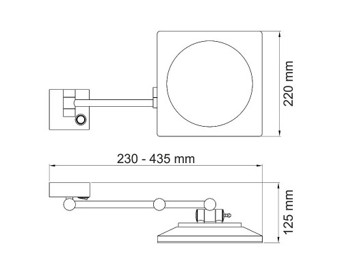 Купить Косметическое зеркало WasserKRAFT K-1008 с подсветкой с увеличением Хром в магазине сантехники Santeh-Crystal.ru