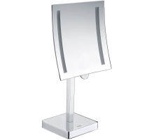 Косметическое зеркало WasserKRAFT K-1007 с увеличением с подсветкой Хром