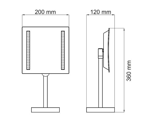 Заказать Косметическое зеркало WasserKRAFT K-1007 с увеличением с подсветкой Хром в магазине сантехники Santeh-Crystal.ru