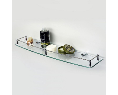 Заказать Стеклянная полка WasserKRAFT K-555 Хром в магазине сантехники Santeh-Crystal.ru