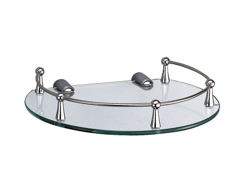 Приобрести Стеклянная полка WasserKRAFT K-566 Хром в магазине сантехники Santeh-Crystal.ru