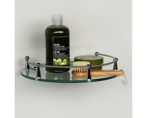 Приобрести Стеклянная полка WasserKRAFT K-566 Хром в магазине сантехники Santeh-Crystal.ru