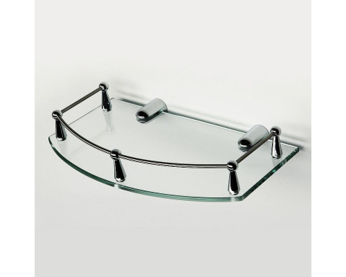 Купить Стеклянная полка WasserKRAFT K-588 Хром в магазине сантехники Santeh-Crystal.ru